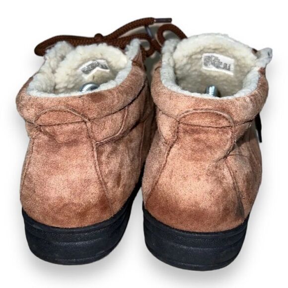 Faded Glory Lydia Fleece Lined Boots Vintage Brown Suede 6295020 Men's 12 - Picture 4 of 10